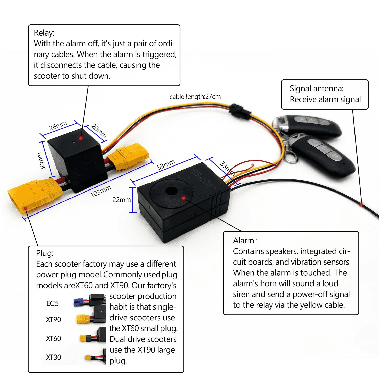 JOYOR S5 ABE PRO Anti-Theft Alarm XT60 - Image 15
