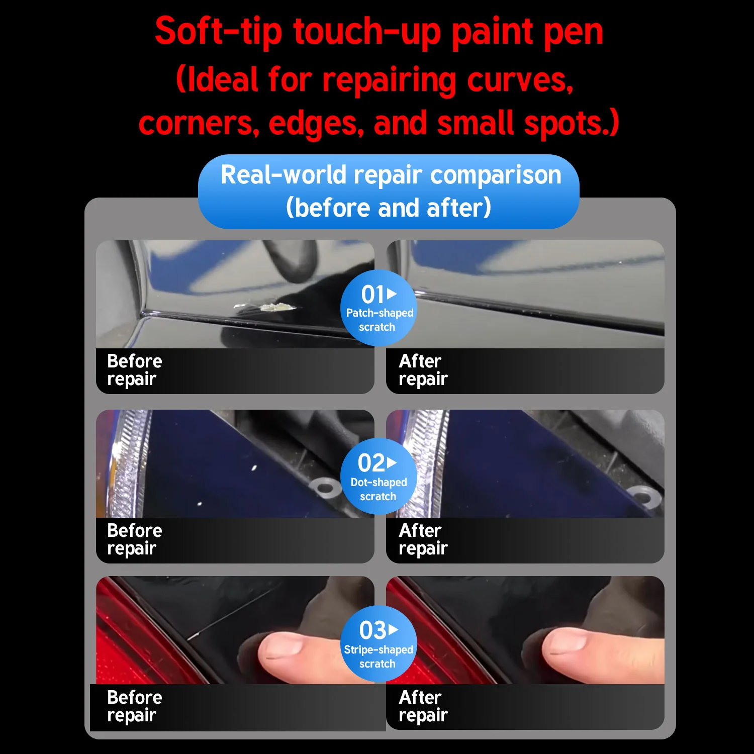 Matte Black Touch-Up Paint Pen for Scooters – Heat-Resistant & Waterproof - Image 4