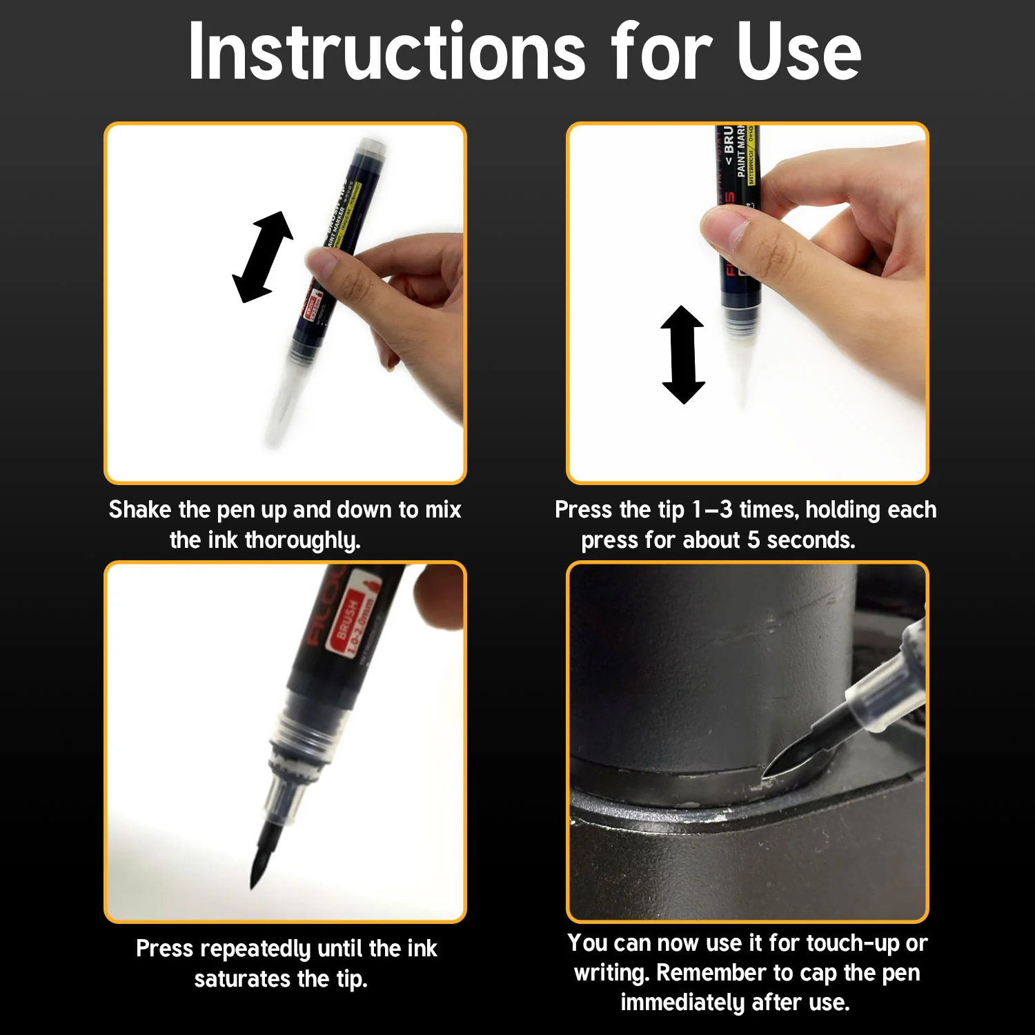 Matte Black Touch-Up Paint Pen for Scooters – Heat-Resistant & Waterproof - Image 5